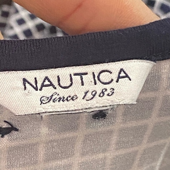 NAUTICA Tank Top Squares Diamonds Wide Hip Band - Picture 5 of 8